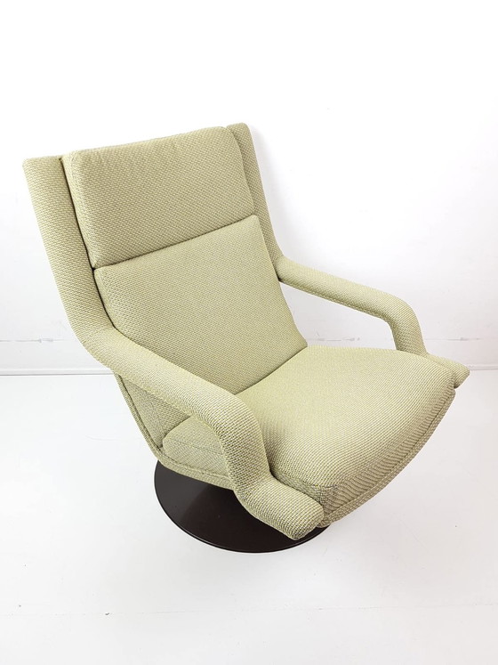 Image 1 of Poltrona Artifort vintage f140 | tessuto di rivestimento giallo-grigio