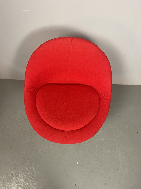 Börje Johanson felrode ‘Venus’ fauteuil/bijzetstoel. Zweden, jaren 60. Ref.: CH2007 – Johansson Design, Chrome (photo 6 of 6)