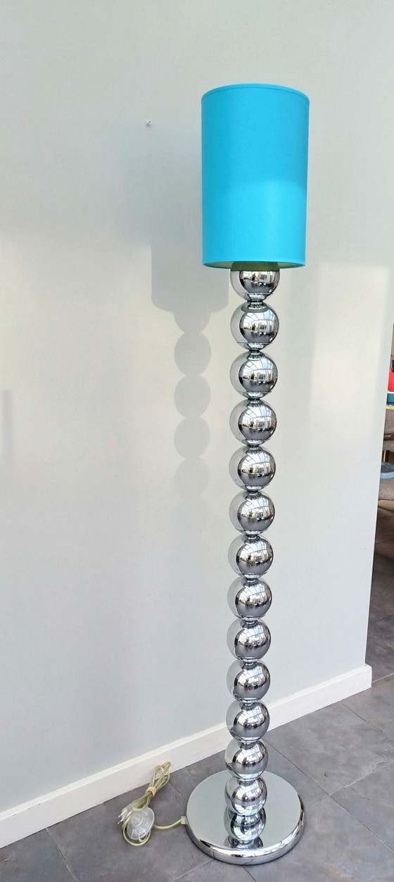 Image 1 of Vintage Vloerlamp Space Age stijl zilver
