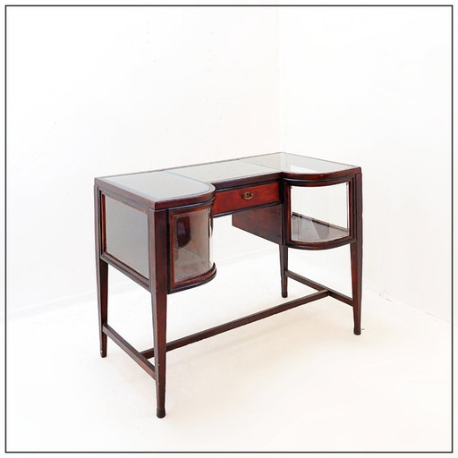 Konsole mit gebogenen Glastüren – Art-Deco-Stil