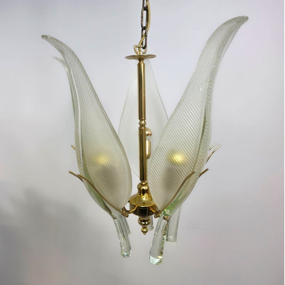 Image 1 of Kronleuchter aus Muranoglas, 1970er Jahre, Mitte des Jahrhunderts, Franco Luce