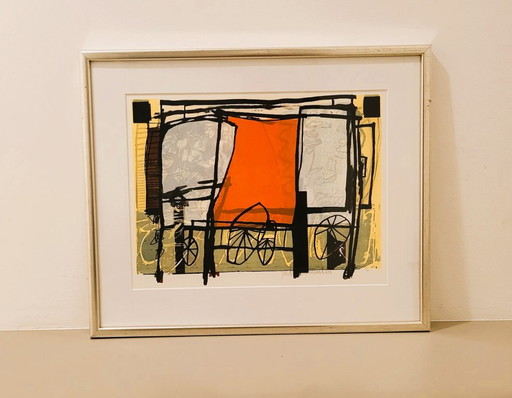 Serigrafía abstracta de Piet Vermeulen