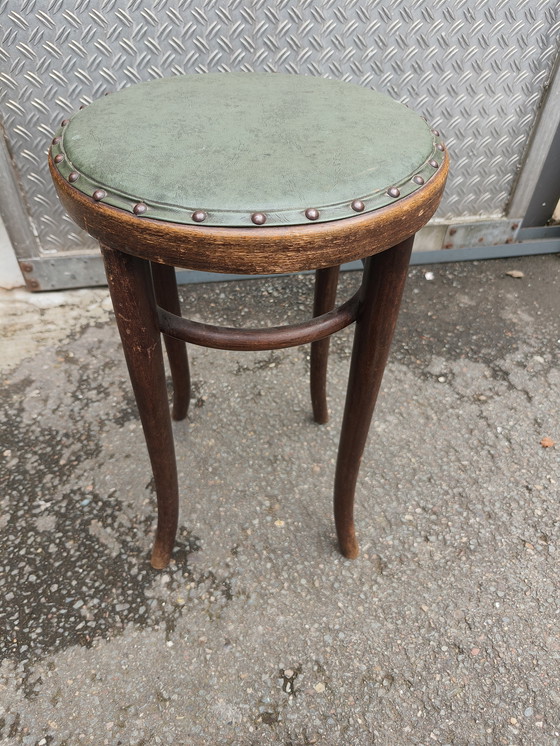 Image 1 of Thonet Barstool Leather Webbing