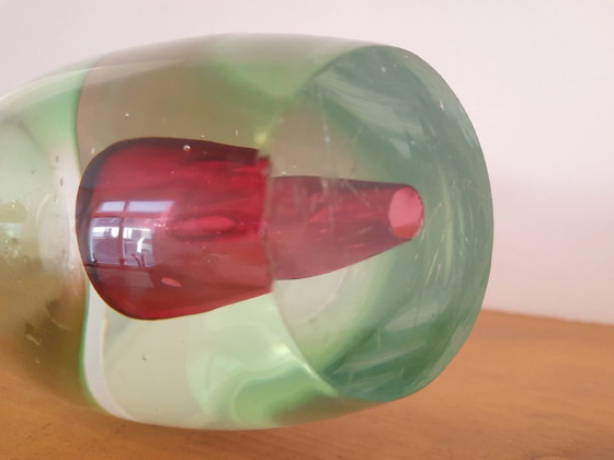 Image 1 of Rubin-Kunstglasvase aus der Mitte des 20. Jahrhunderts, ca. 1960-70