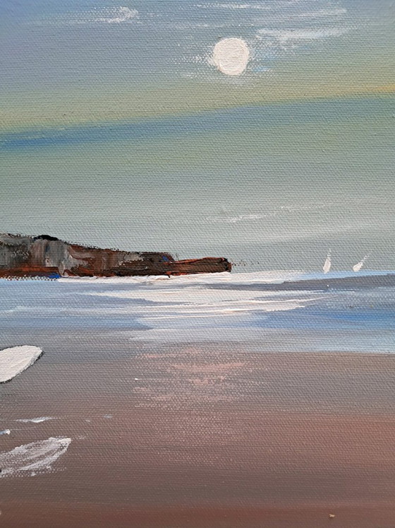 Philippe Laurent - Surf On The Beach - Artist's Painting – Paintings & Drawings, Canvas (photo 9 of 19)