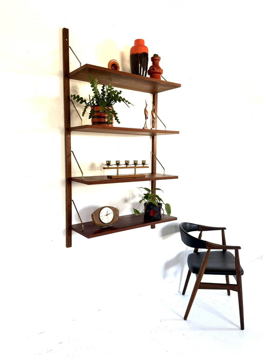 Sistema a parete vintage in teak, Poul Cadovius '60