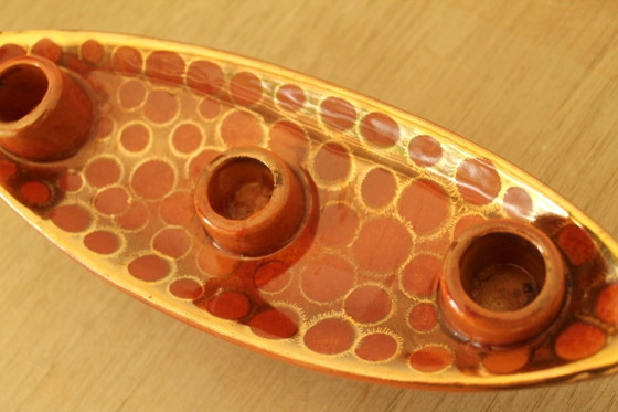 Image 1 of Germany ceramic candlestick Jasba Keramik, 60s-70s fat lava style