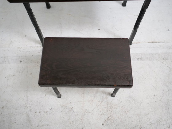 Image 1 of Brutalist wrought iron nesting tables