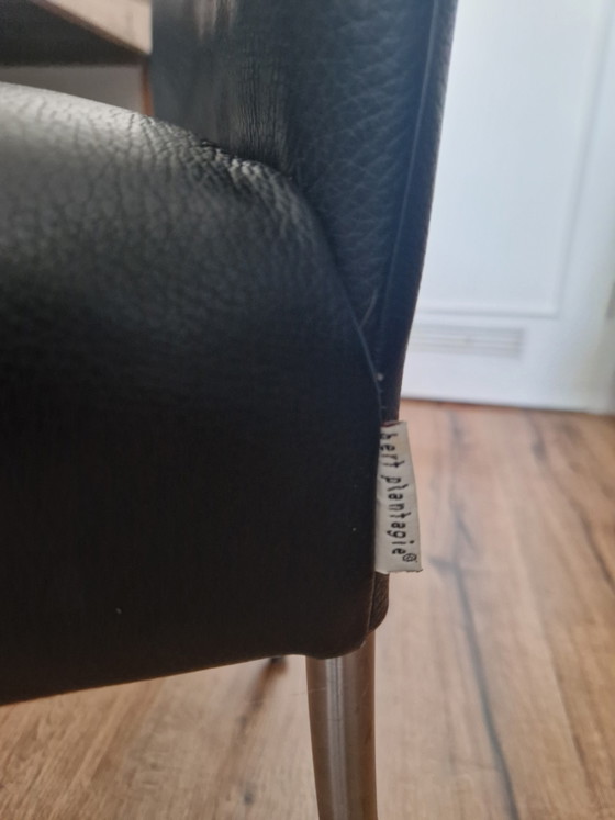 Black Leather Bert Plantagie Dining Chairs (photo 4 of 5)