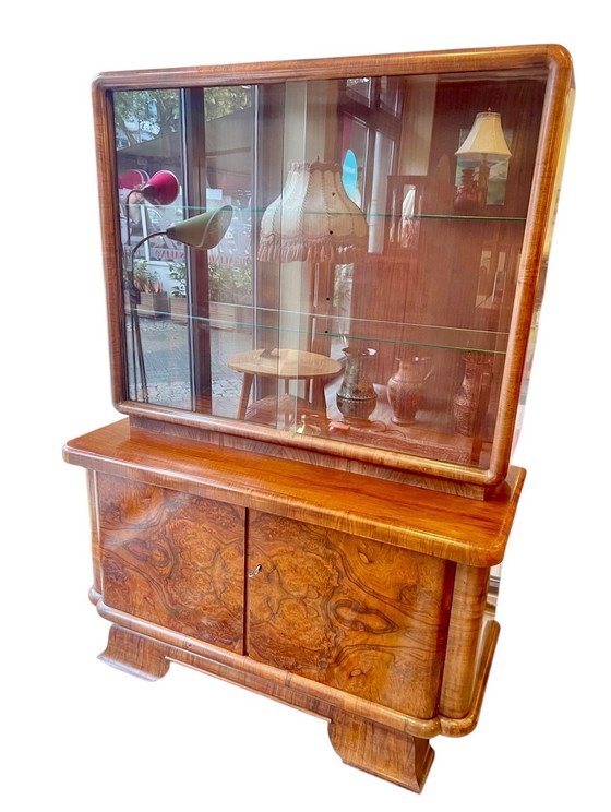 Image 1 of Art Déco display cabinet / buffet cabinet in the style of Jindrich Halabala from the 1930s.