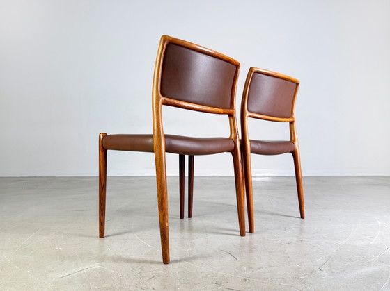 Image 1 of Lot de 2 chaises Niels Otto Møller Midcentury modèle 80 palissandre
