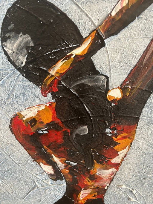 Japanische Malerei, Vintage 60er/70er Jahre