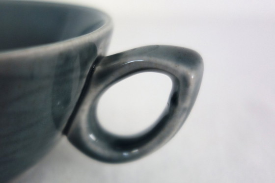 Image 1 of 2 Tassen mit Untertassen New Time Boch Frères 1955