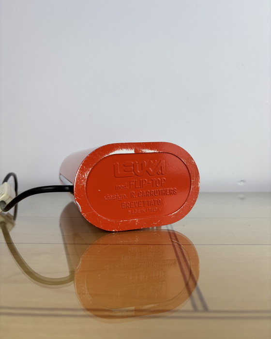 Image 1 of Flip Top Space Age Desk Lamp Leuka 1970s by Richard Carruther Vintage Table Lamp Space Age 70s Mid Century Industrial Italy