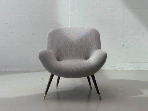 Mid-Century Vintage Lounge Chair 1950er Jahre – fauteuils, Textile