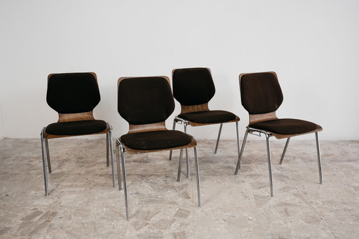 Carlo Ratti Style Set Da Pranzo 4 Sedie Design Modernariato Anni ‘70