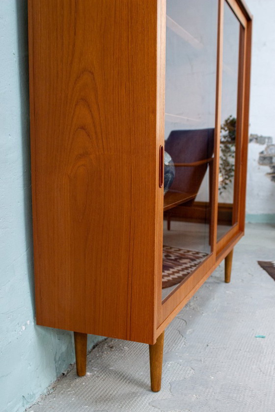 Image 1 of Vintage teakhouten vitrinekast, dressoir, ladekast, Hundevad Deens