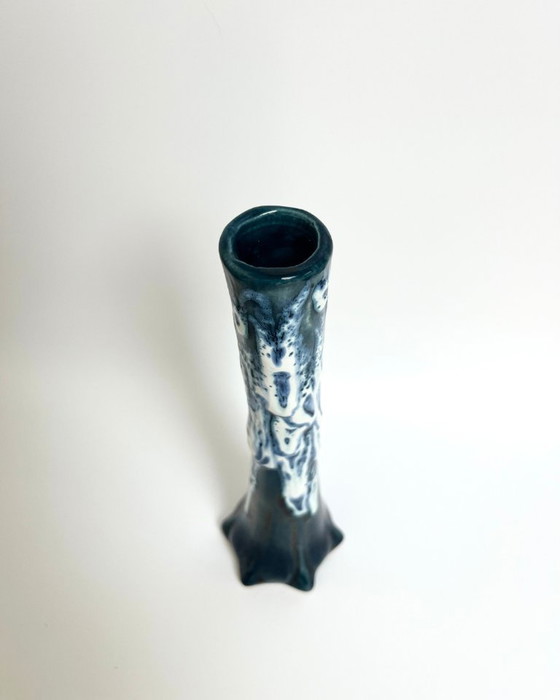 Image 1 of Vaso vintage Vallauris Fat Lava – ceramica francese, monofloreale, design moderno anni '60