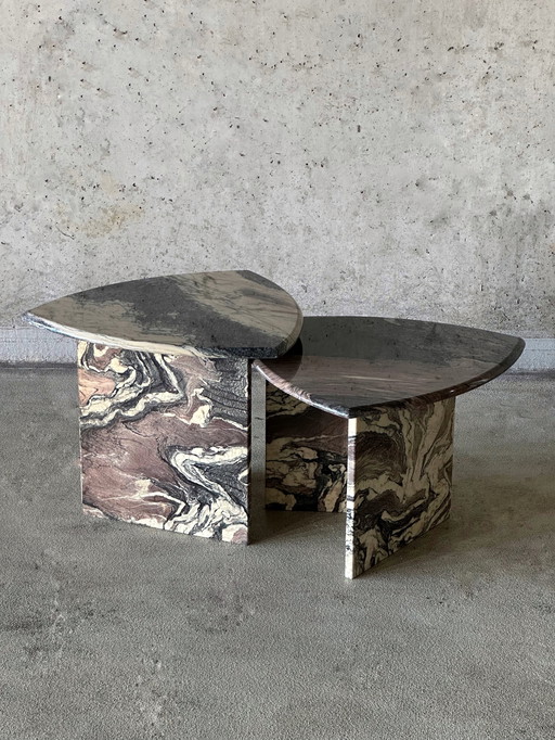 Vintage marble mimi set / coffee tables