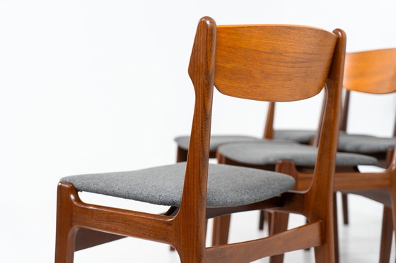 Image 1 of Set Of 6 Beautiful Dining Chairs By Erik Buch (Denmark, 1960S).