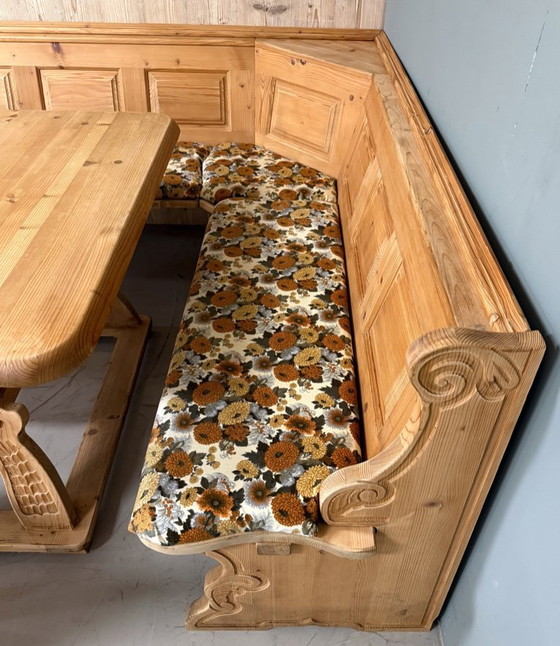 Image 1 of Vintage Stube set Oostenrijk Authentieke Alpen hoekzit