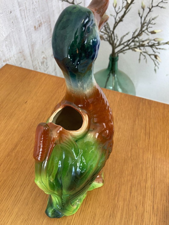 Image 1 of Duck pitcher in slipware