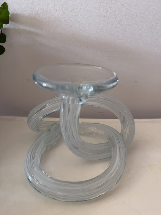 Bougeoir en verre de Murano à motif nœud infini pour bougie chauffe-plat – Objets déco, Murano Glass (photo 7 of 9)