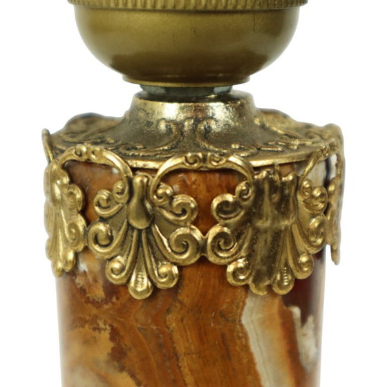 Image 1 of Classic Onyx and Brass Table Lamp