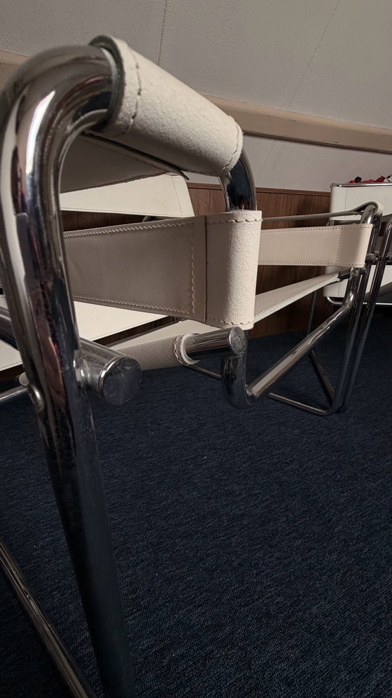 2x replica sedia Wassily Knoll (Vintage) - pelle bianca – Sedie e poltrone, Metallo (photo 6 of 9)