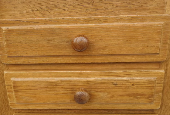 Image 1 of Cassettiera vintage robusta in rovere degli anni '70.