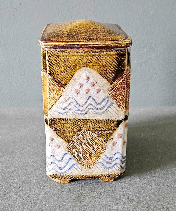 Image 1 of Jos Vulto (1953-2001) Rectangular ceramic lidded container