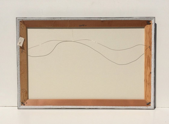 Image 1 of Large painting: Skyscrappers by FRANCO (USA) 80s (152x102)