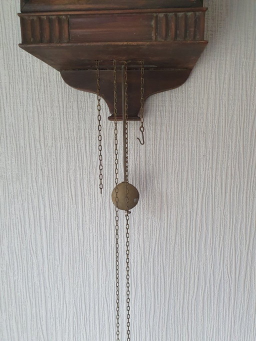 Antieke Franse wandklok - 1897 - houten uurwerk