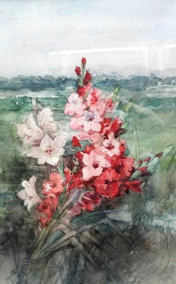 The watercolor "Iris". – Paintings & Drawings, Paper (photo 3 of 4)
