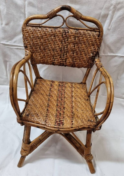 1930 children's rattan armchair