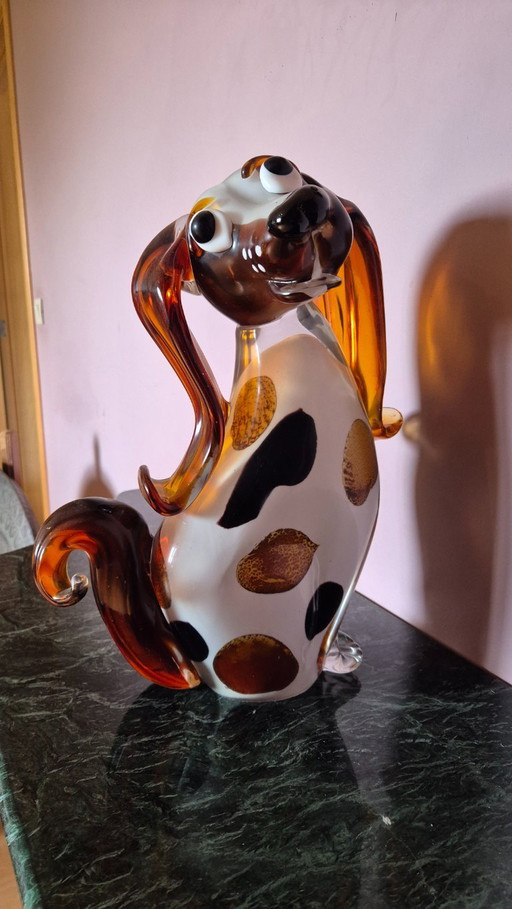 Perro de cristal (XL) estilo Murano – glaskunst, Glass