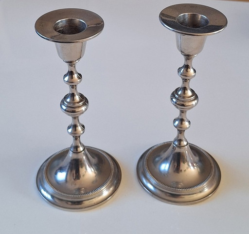 Verzilverde kandelaars BMF N West Germany