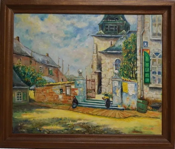 Oil painting on panel – Paintings & Drawings, Canvas, Vintage (photo 4 of 4)