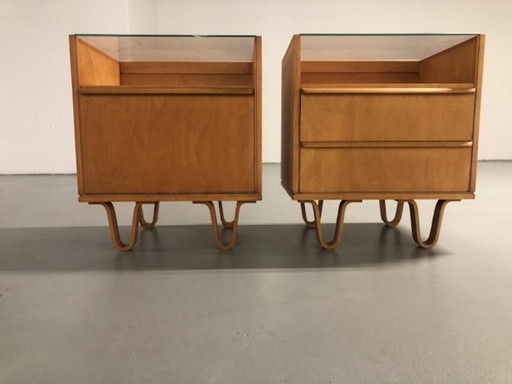 Comodini Pastoe serie Birch Cees Braakman anni '50/'60