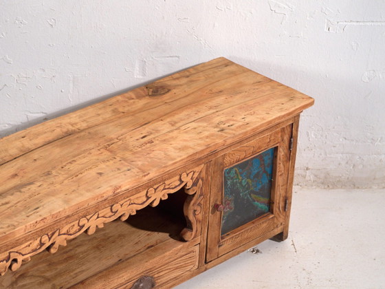 Credenza bassa antica in legno di pino – Cina, circa 1930 – Credenze con vetrina, Iron (photo 13 of 40)
