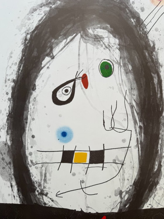 Joan Miró (1893–1983), L’Exilé Noir, Galerie Peerlings Krefeld, 1987, cartel de exposición antiguo, impreso (photo 5 of 10)