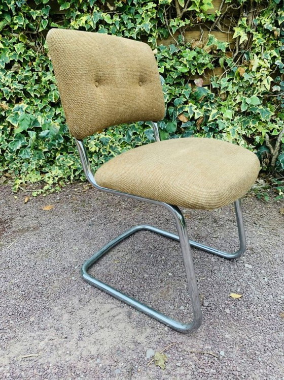 Vintage Strafor Steelcase Stoel – Eetkamerstoelen, Textiel (photo 4 of 11)