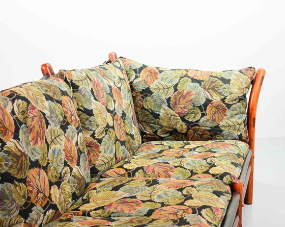 Image 1 of Beautiful Arne Norell 3-Seat ‘Ilona’ Rosewood Sofa for Arne Norell AB Aneby Möbler with Autumn Leaves Fabric Upholstery. Sweden.