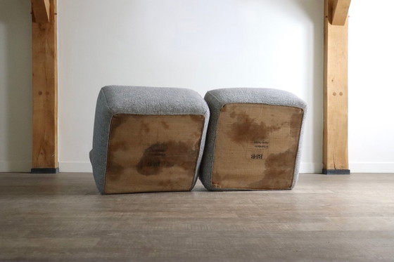 Image 1 of Poltrona Le Bambole con pouf in bouclé di Mario Bellini per B&B Italia, anni '70