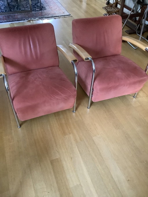 2 Leolux Scylla Alcantara-Sessel