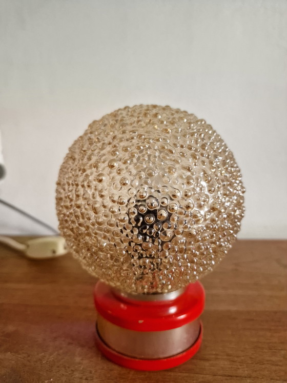 Space Age Table Lamp Bubble Glass – Metal (photo 5 of 5)