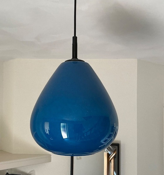 Image 1 of Lampada a sospensione Space Age Galaxy Blue di Peill & Putzler – Germania Ovest – anni '70