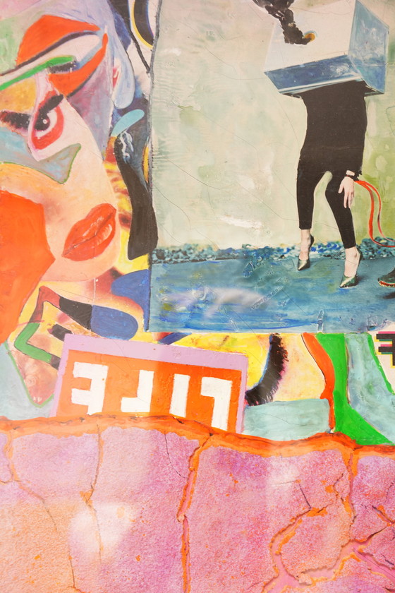 Image 1 of Guido Coletti : Mixed Media Collage (70s/80s) - Italien, Plexi