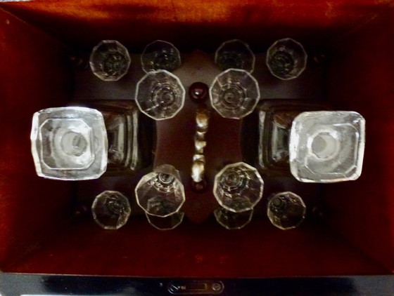 Image 1 of Meuble à boissons - Noyer - Cave à alcools - Marqueterie.