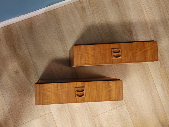 Image 1 of Vintage Floating Bedside Tables Bedside Table Cabinet